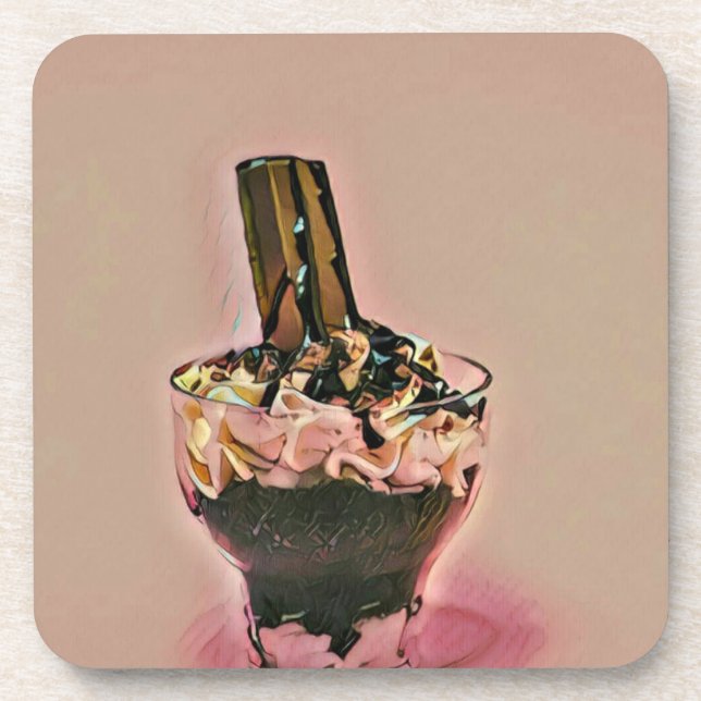 Strawberry ice cream coaster (Front)