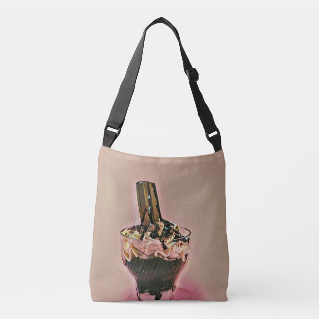 Strawberry ice cream crossbody bag (Front)