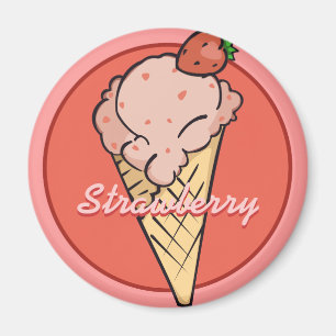 Strawberry Ice Cream Magnet