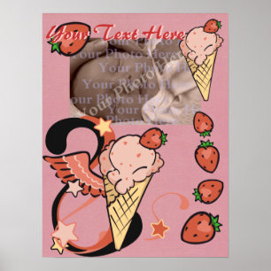 Strawberry Ice Cream Poster