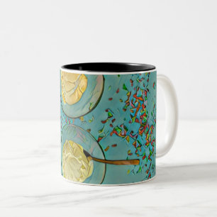 Strawberry ice cream Two-Tone coffee mug