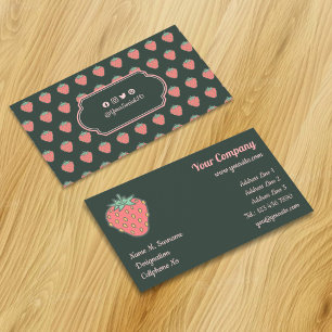 Strawberry Icon Business Card