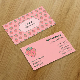 Strawberry Icon Business Card