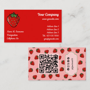 Strawberry Icon Business Card