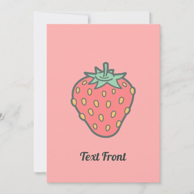 Strawberry Icon Invitation (Front)