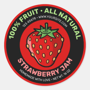 Strawberry Icon Label