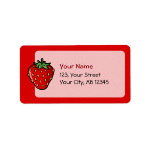 Strawberry Icon Label