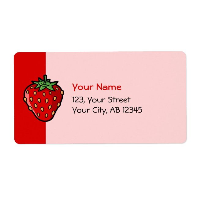 Strawberry Icon Label (Front)