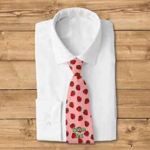 Strawberry Icon Pattern Neck Tie