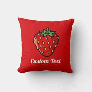 Strawberry Icon Throw Pillow
