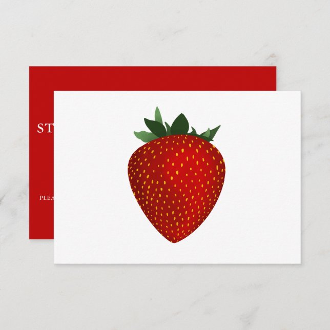 strawberry invitation (Front/Back)
