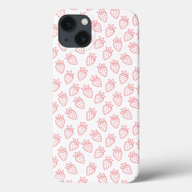 Strawberry IPhone 13 phone case (Back)