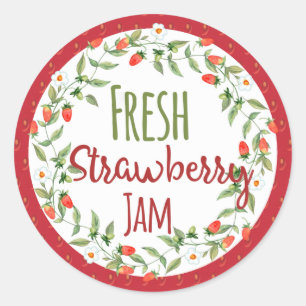Strawberry Jam Canning Label