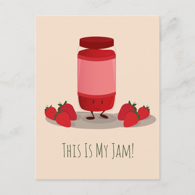 Strawberry Jam cartoon character | Postcard (Front)