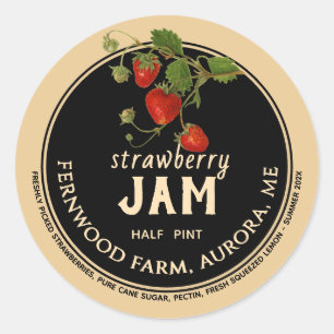 Strawberry Jam Classic Round Sticker