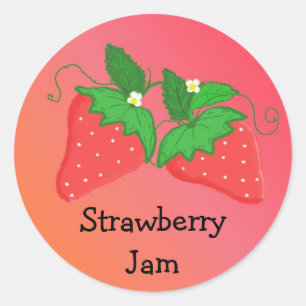 Strawberry Jam Classic Round Sticker