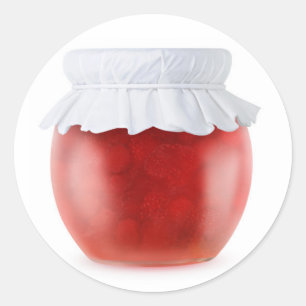 Strawberry jam classic round sticker