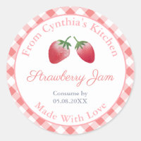 Strawberry Jam Hostess Gift Pantry Labels