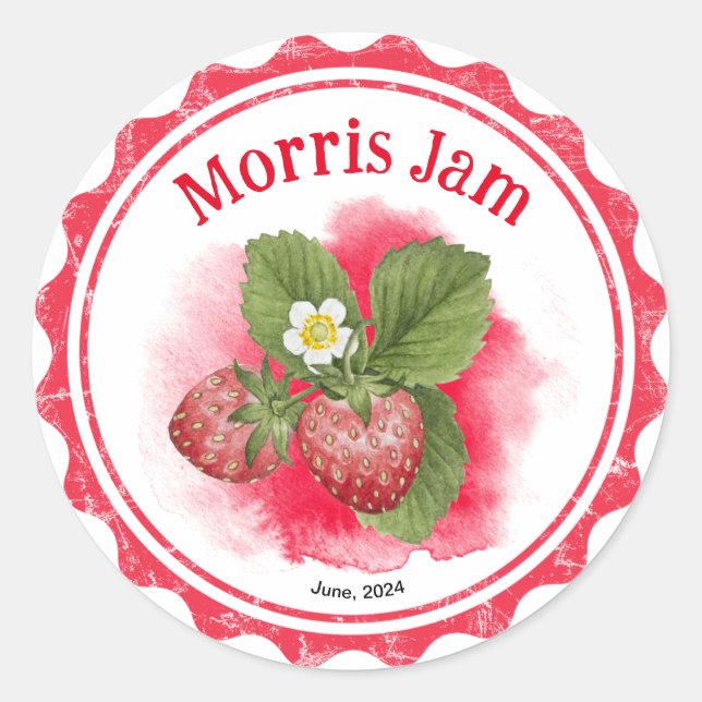 Strawberry Jam label (Front)
