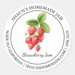 Strawberry Jam Modern label