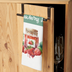 Strawberry Jam Red and White Tea Towel