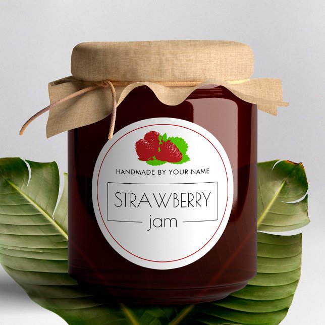 Strawberry Jam Small Product Label Stickers  (Creator Uploaded)