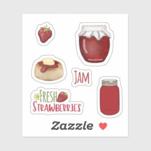 Strawberry Jam Stickers