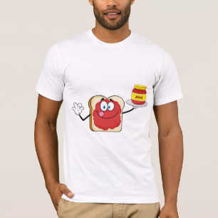 Strawberry Jam Toast Cartoon Character T-Shirt