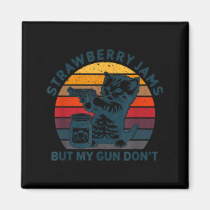 Strawberry Jams But Dont Funny Racoon for Men Magnet