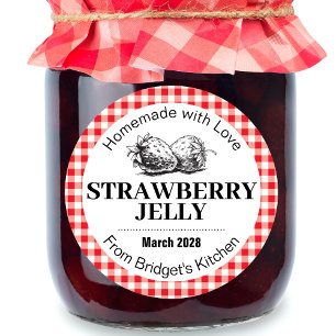 Strawberry Jelly Jam Homemade label STRAW02rd