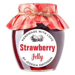 Strawberry Jelly Jam Homemade label STRAW03brd