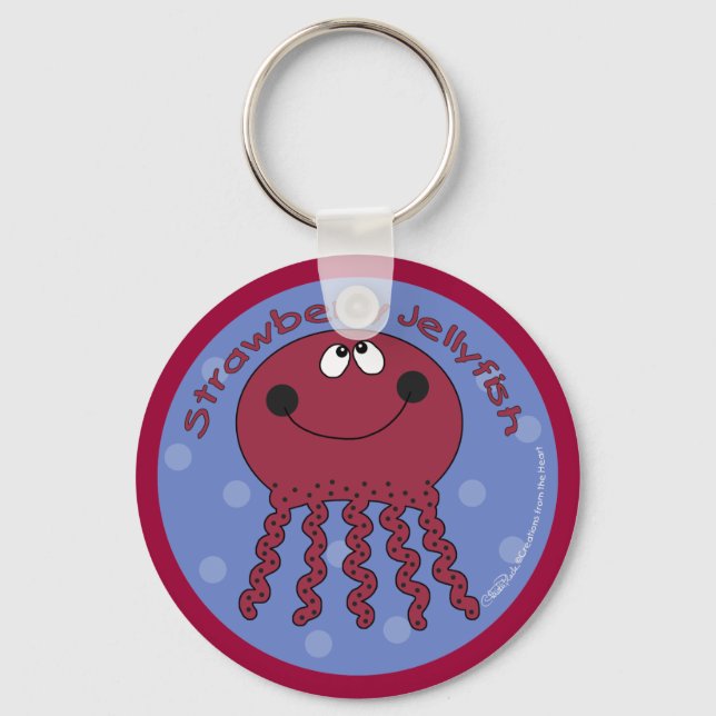 Strawberry Jellyfish Key Ring (Front)