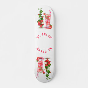 Strawberry Juice Cool Drink Fruits Skateboard