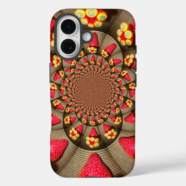 Strawberry Kaleidoscope | Colourful Red Delight Ar Case-Mate iPhone Case (Back)