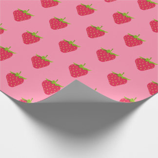 Strawberry Kawaii Aesthetic Tropical Berry Fruit Wrapping Paper