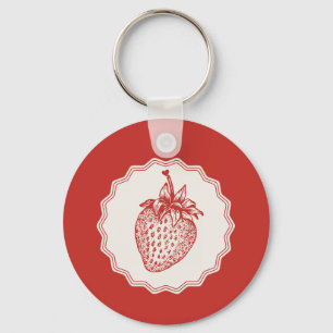 Strawberry Key Ring