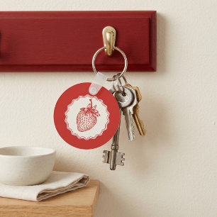 Strawberry Key Ring