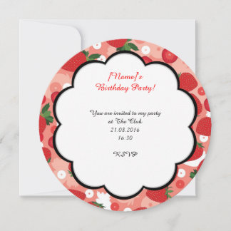 Strawberry - Kids Party Invitation