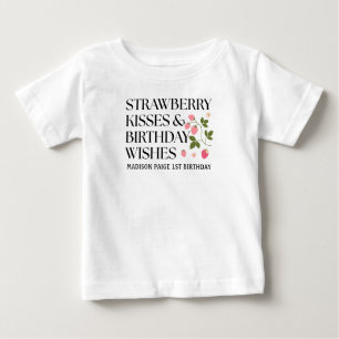 Strawberry Kisses Birthday Wishes T-Shirt