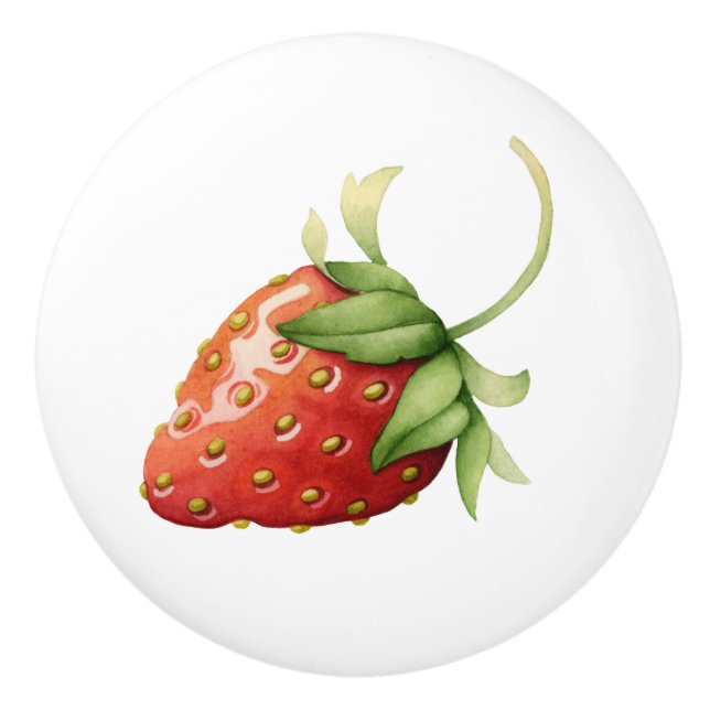Strawberry Kitchen Drawer Knob - SRF (Front)