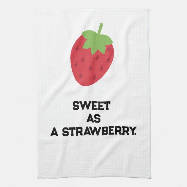 Strawberry Kitchen Towel | Cute Fruit-Themed (Vertical)