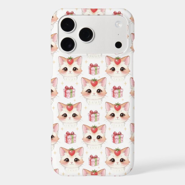 Strawberry Kitty Kawaii Dream Phone Case – Cute Ca (Back)