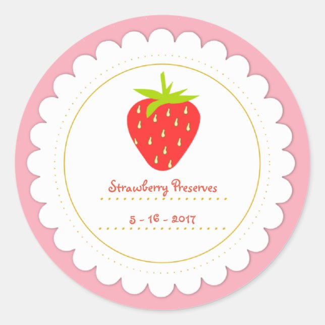 Strawberry Label Sticker (Front)