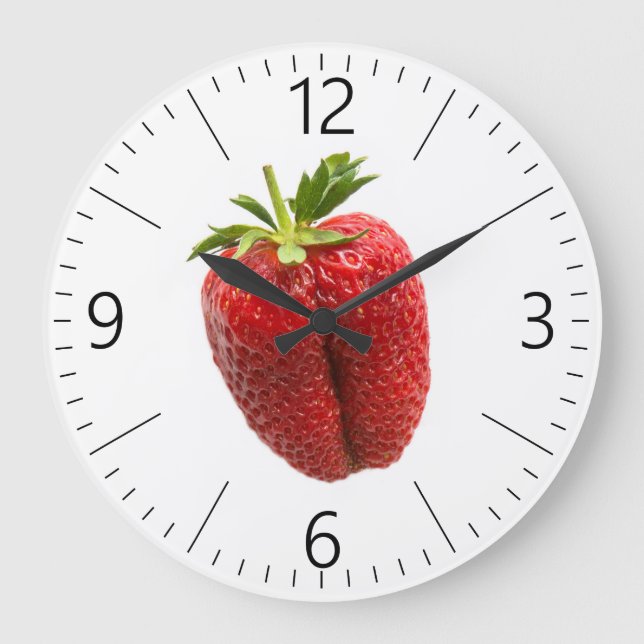 Strawberry Large Clock (Front)