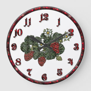 Strawberry Large Clock