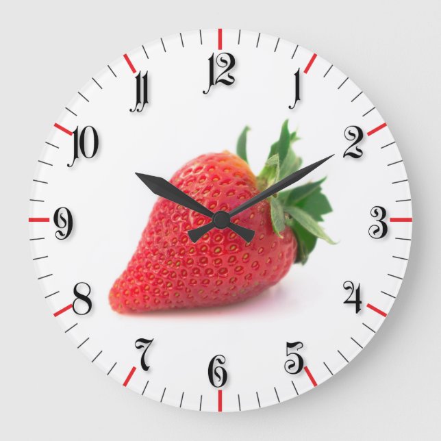 Strawberry Large Clock (Front)