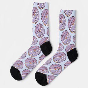 Strawberry Lavender Doughnuts Socks
