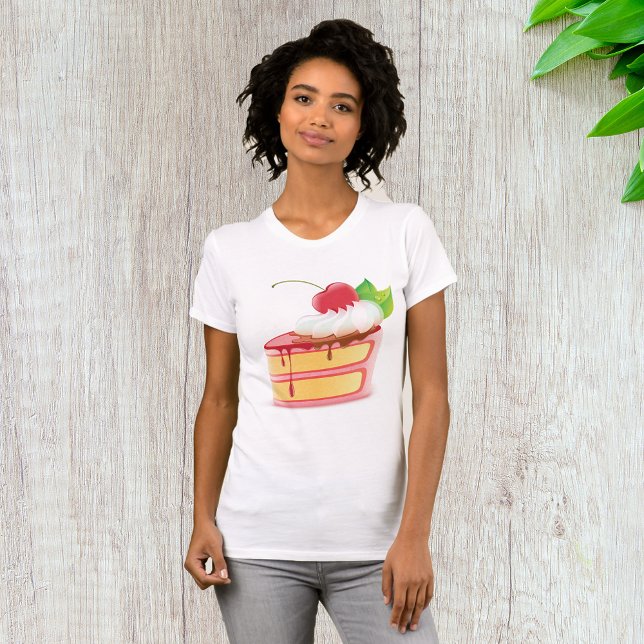 Strawberry Layer Cake Slice with Cream T-Shirt (Creator Uploaded)