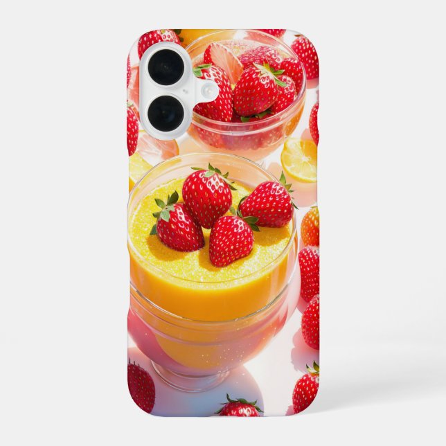 Strawberry Lemon Dessert Phone Case (Back)