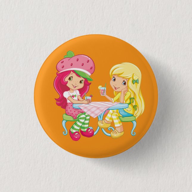 “Strawberry & Lemonade Besties” 3 Cm Round Badge (Front)